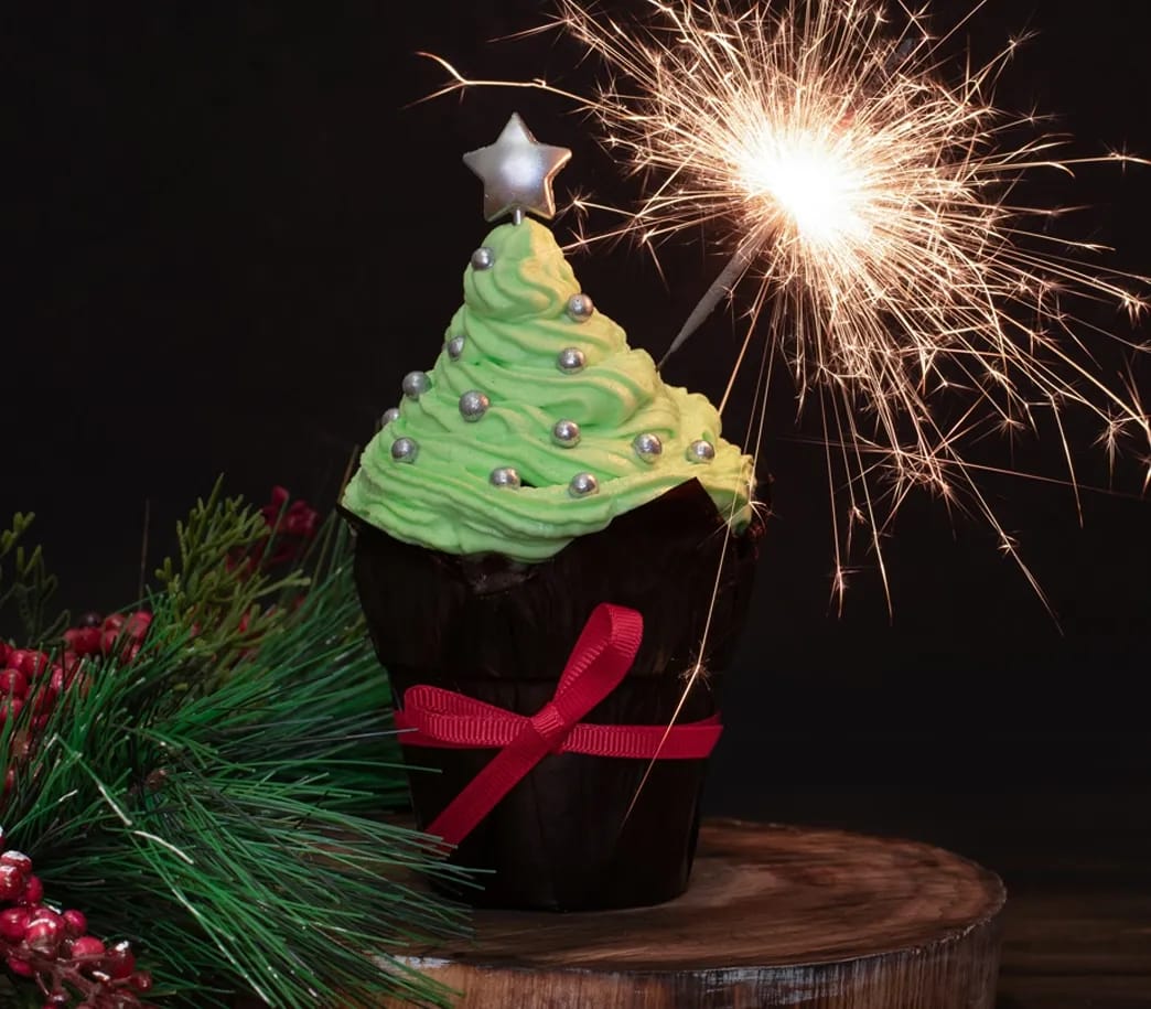 Cupcakes pinito de navidad