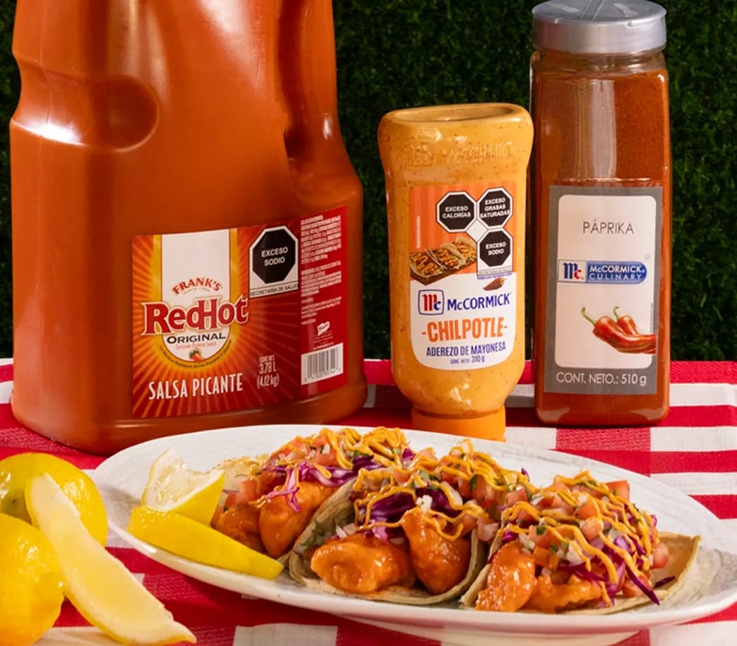 Tacos de Pescado Rebozado con Frank's Red Hot
